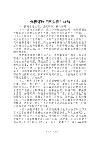 分析评议“回头看”总结
