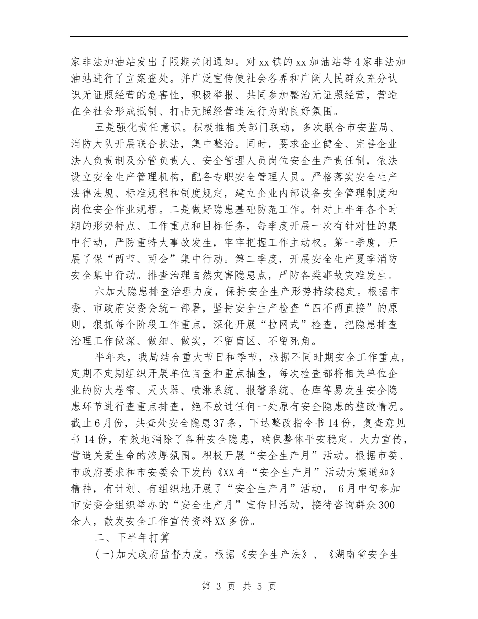 商务局上半年安全生产工作总结范文_第3页