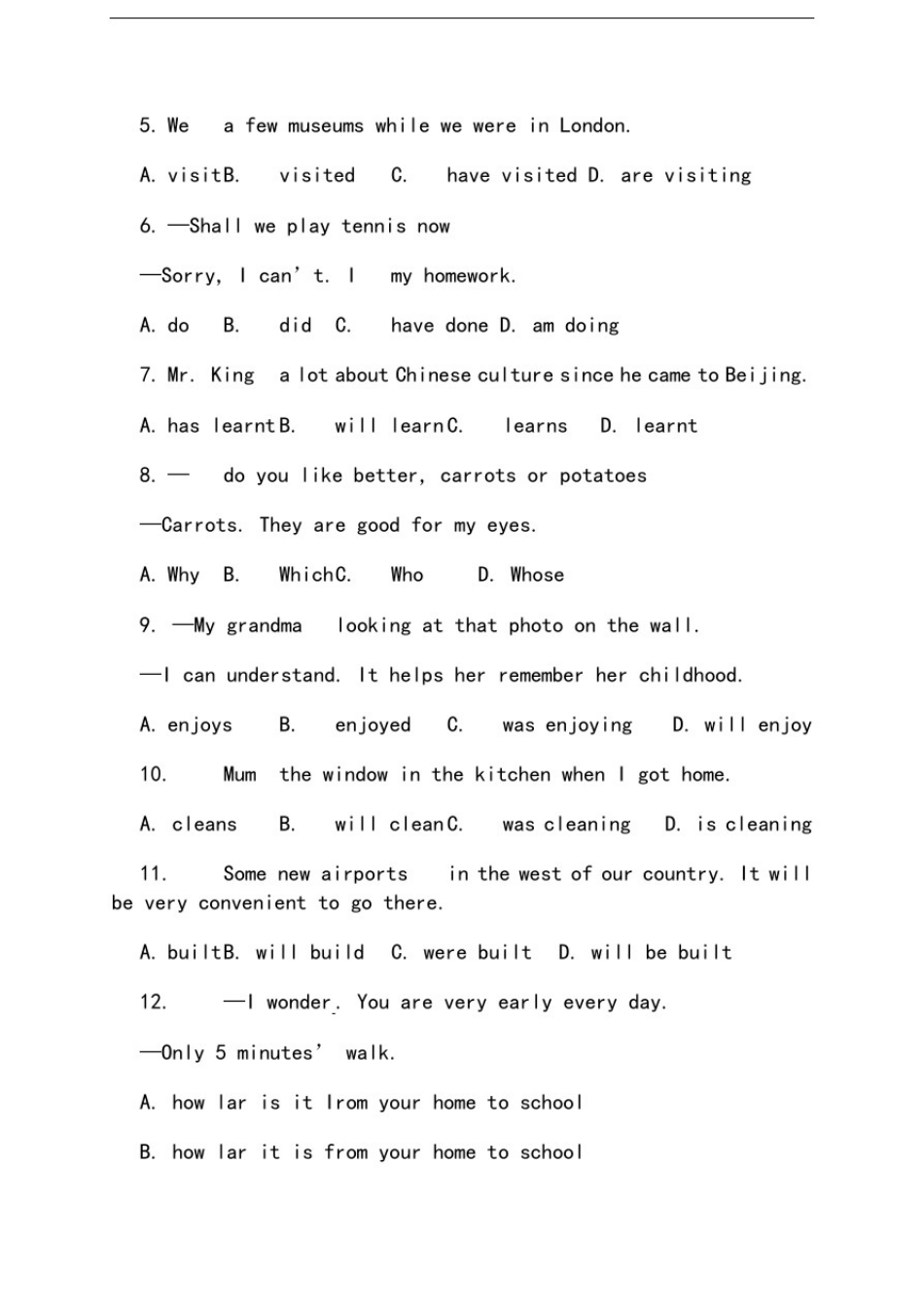 北京市西城区2018初三英语一模试题及答案_第2页
