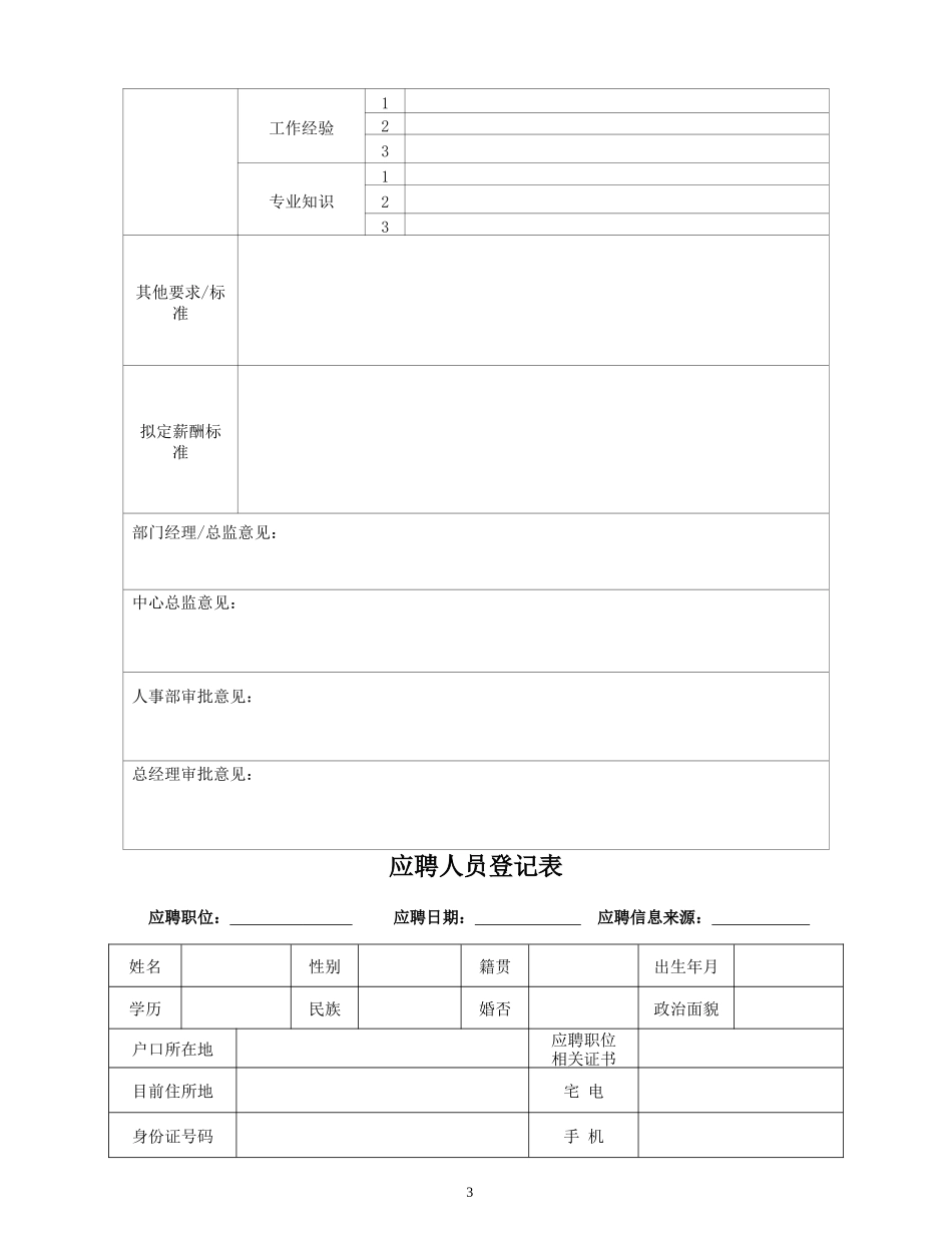 某建筑装饰有限公司人事表格汇总_第3页