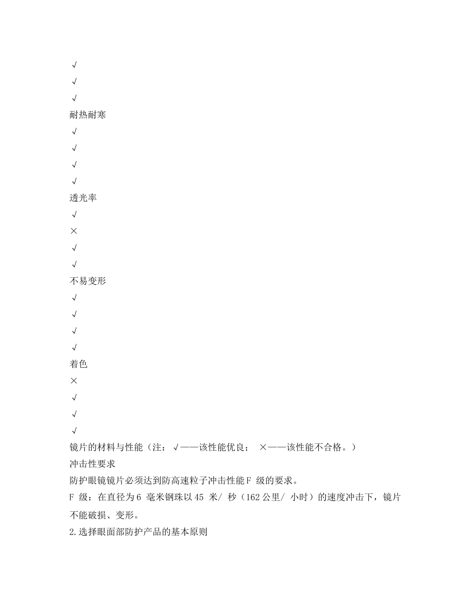 《安全管理职业卫生》之工作中眼面部存在的危害及防护产品的选择 _第2页