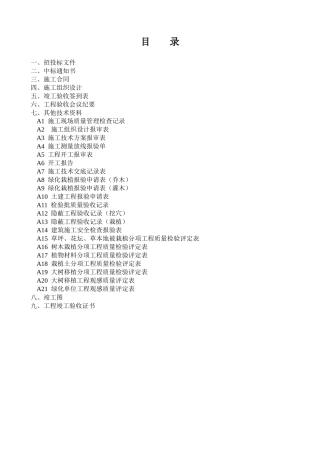 某科技园绿化竣工资料