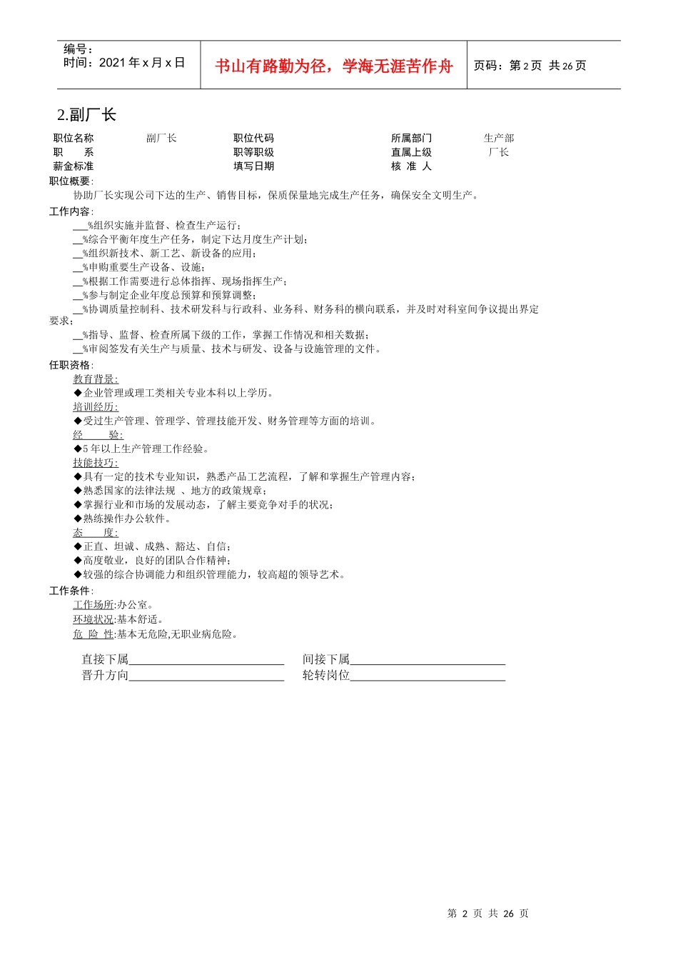 组织机构图与岗位职责描述_第2页