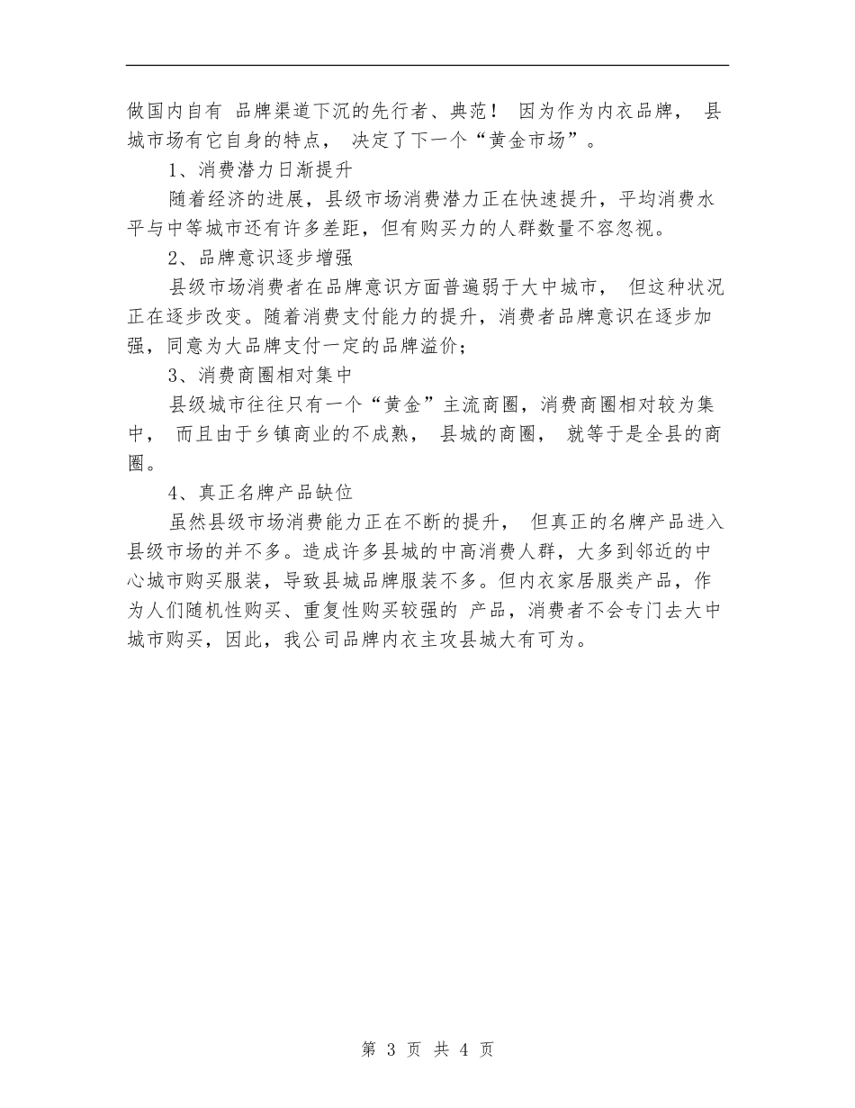 内衣开拓县级空白市场营销计划_第3页