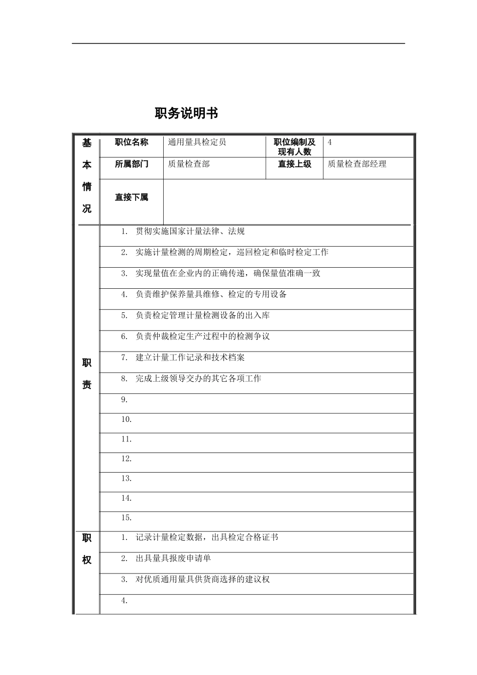 通用量具检定员岗位说明书_第1页