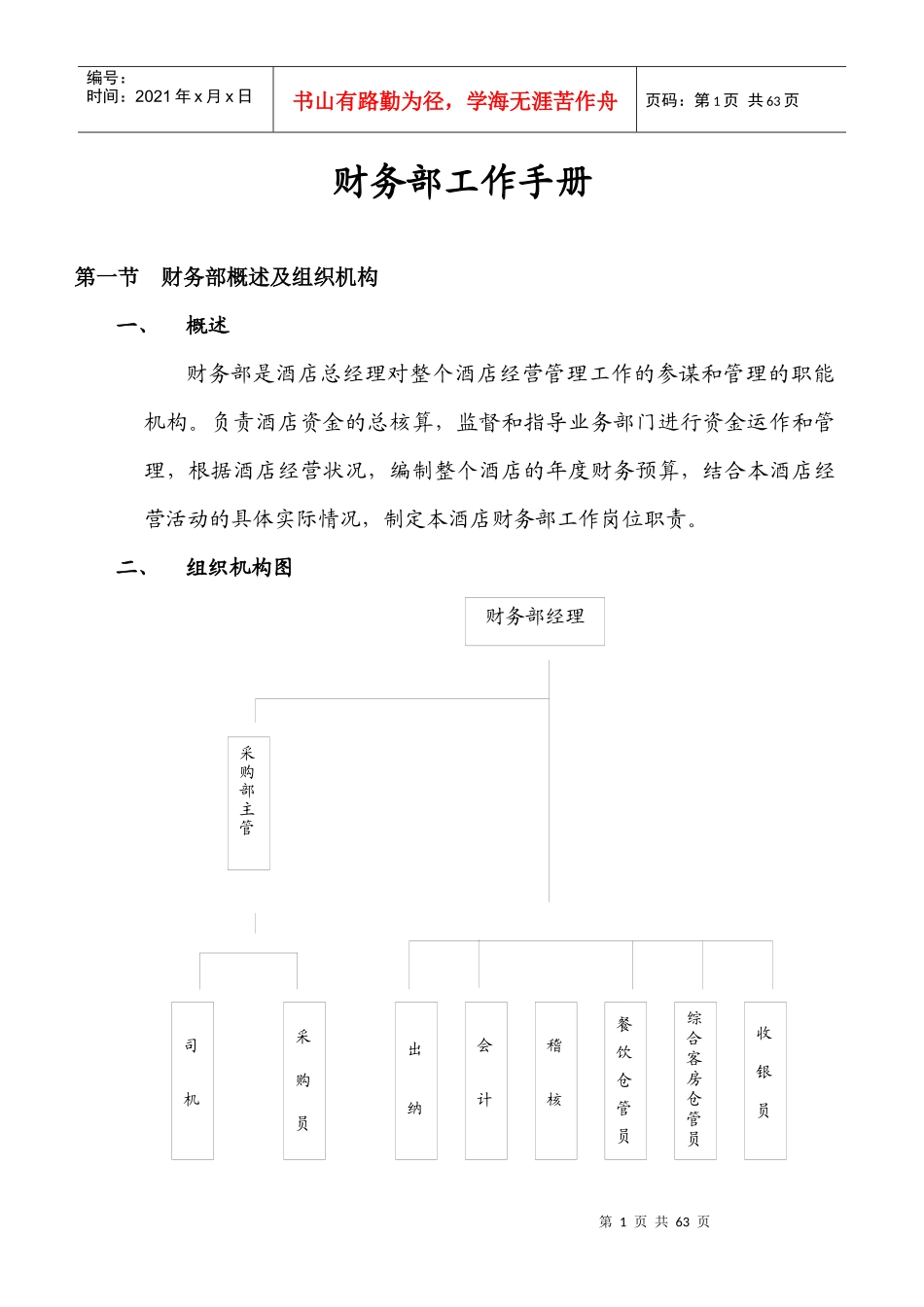 星级酒店财务部工作手册--tboy_第1页