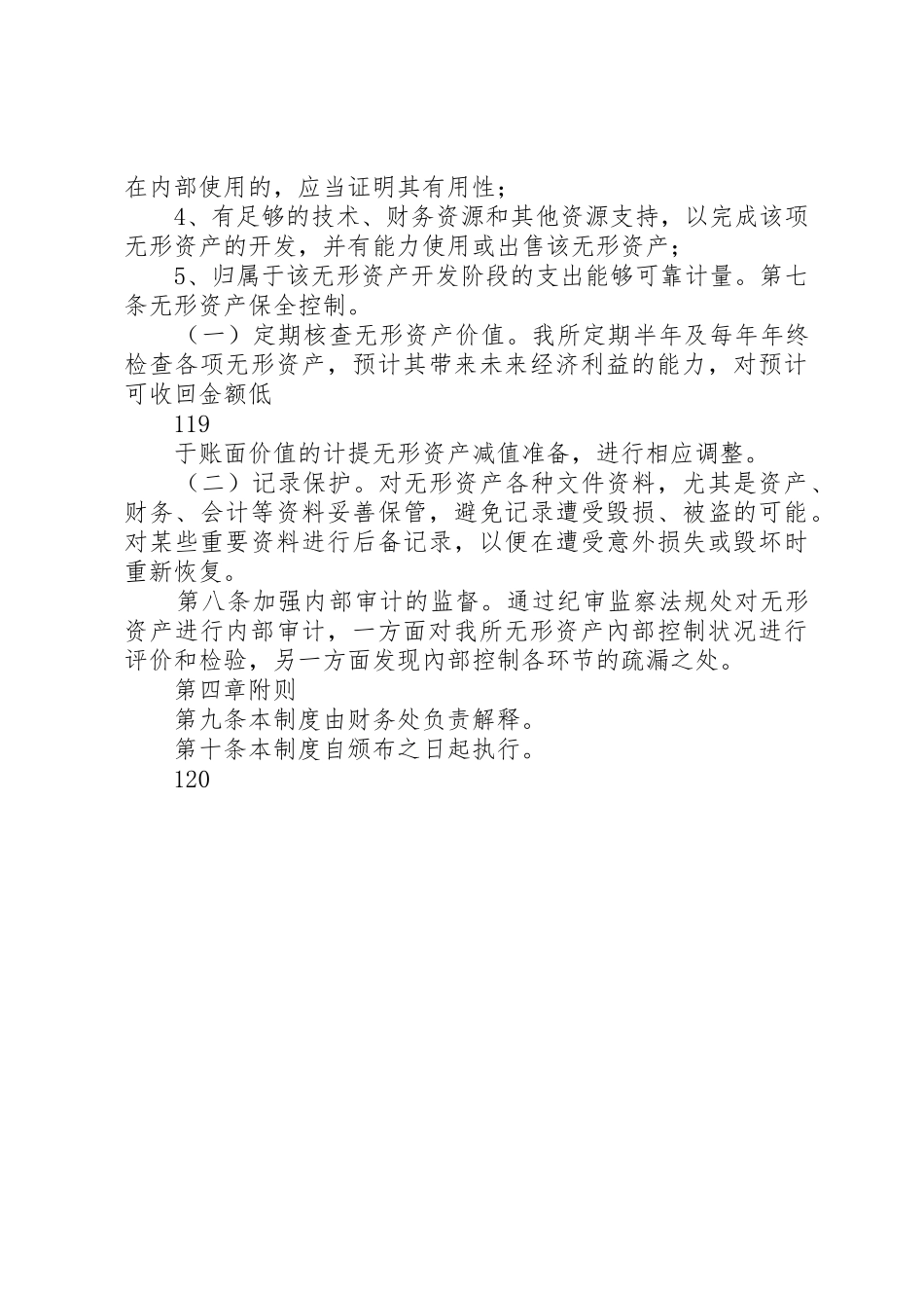 无形资产内部控制规章制度5篇_第3页