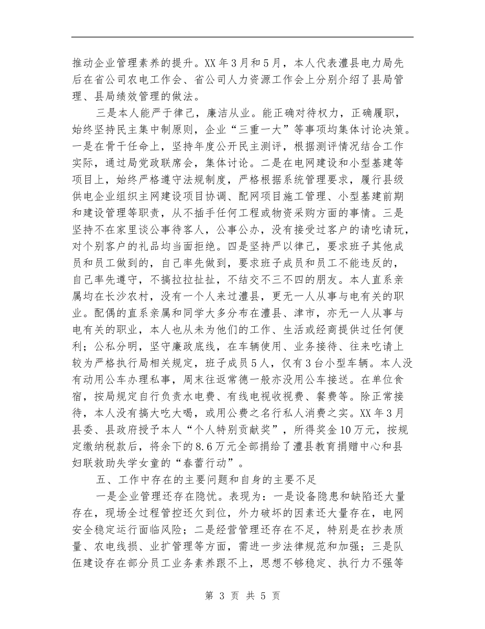 电子公司领导述职报告_第3页