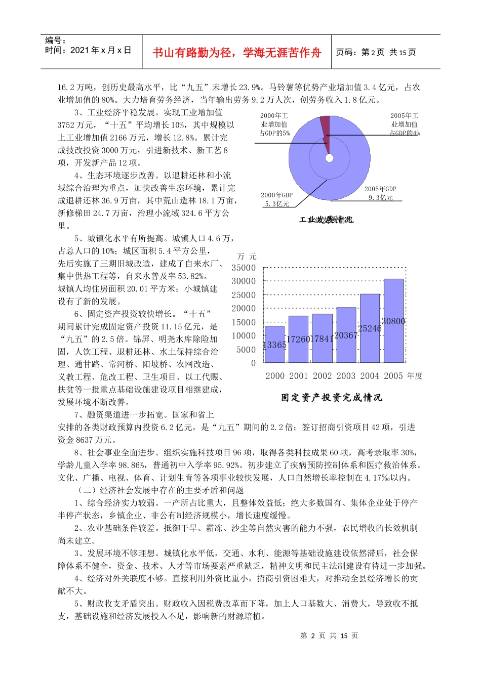甘肃省国家扶贫开发工作重点县十一五规划(摘要)通..._第2页