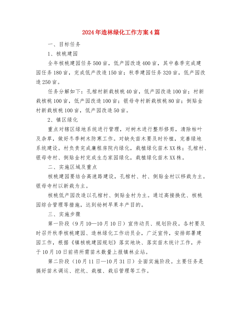 2024年超市母亲节促销活动企划方案与2024年造林绿化工作方案4篇汇编_第3页