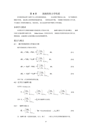 (完整word版)第4章_溶液的热力学性质(word文档良心出品)