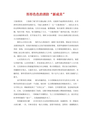 《安全技术》之形形色色的消防“新成员” 