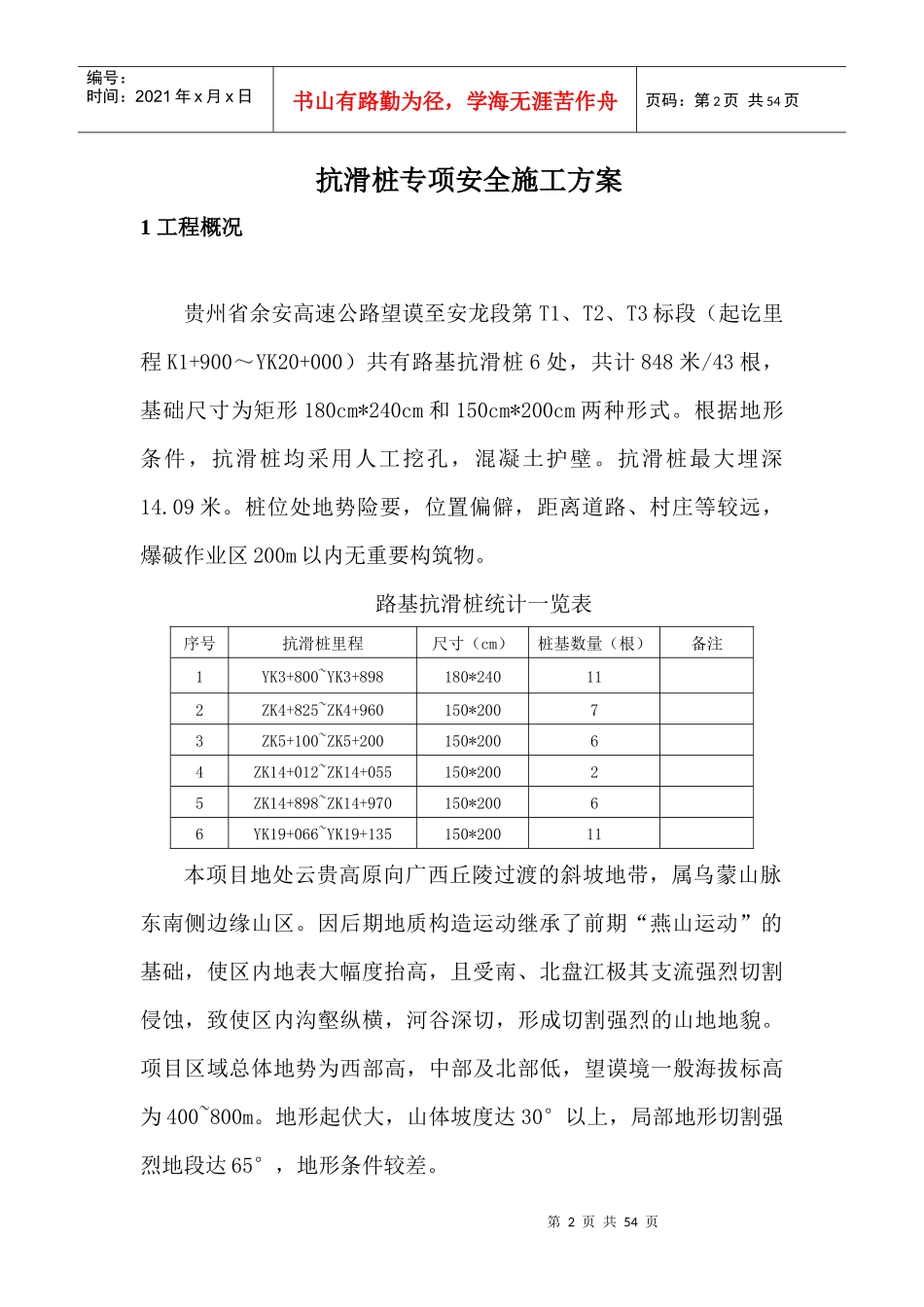 抗滑桩专项施工方案培训资料_第2页