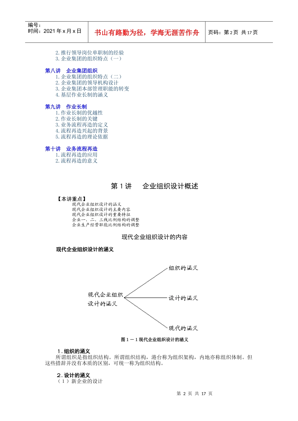 现代企业组织设计培训教材_第2页