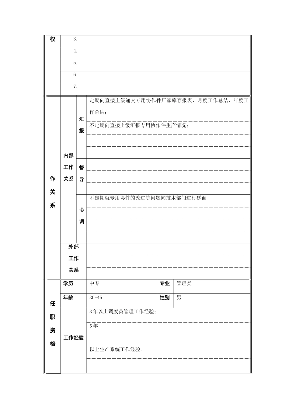江动股份-外协调度职务说明书_第2页