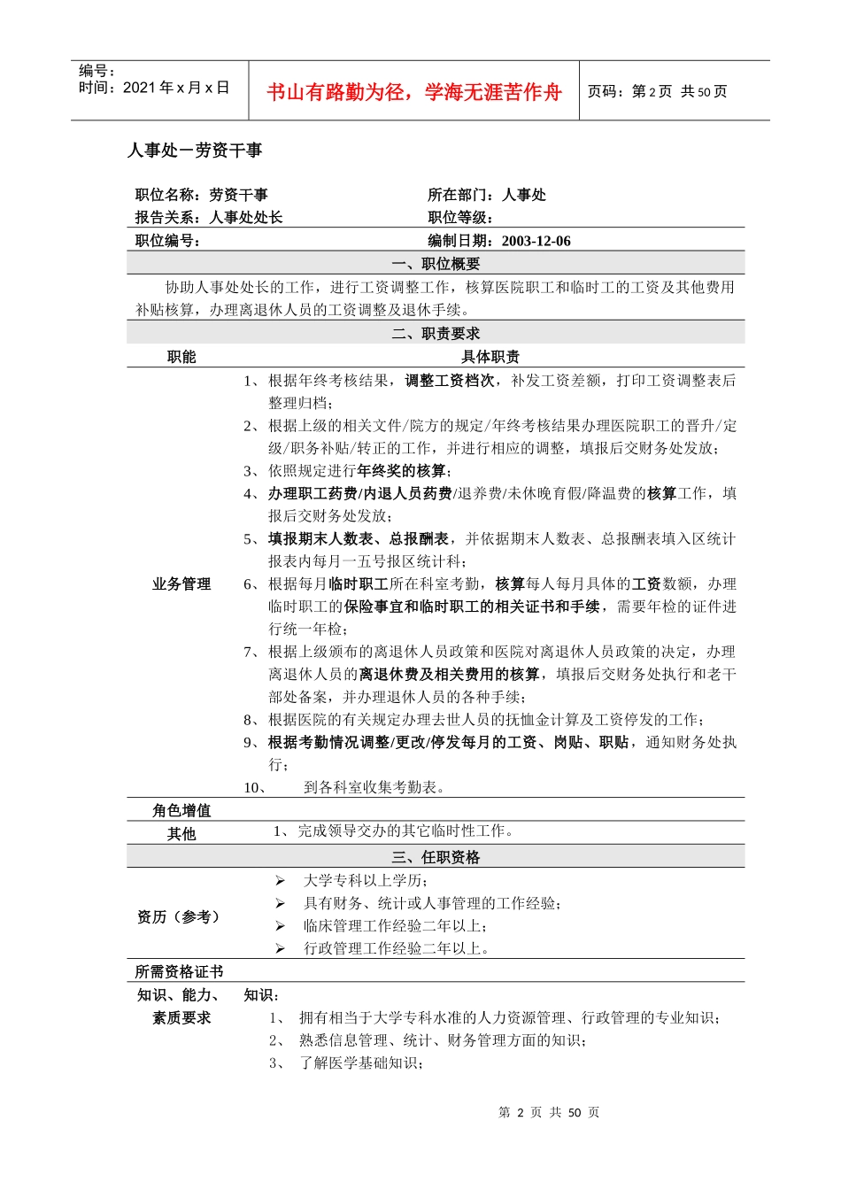 某知识公司典型职位说明书_第2页
