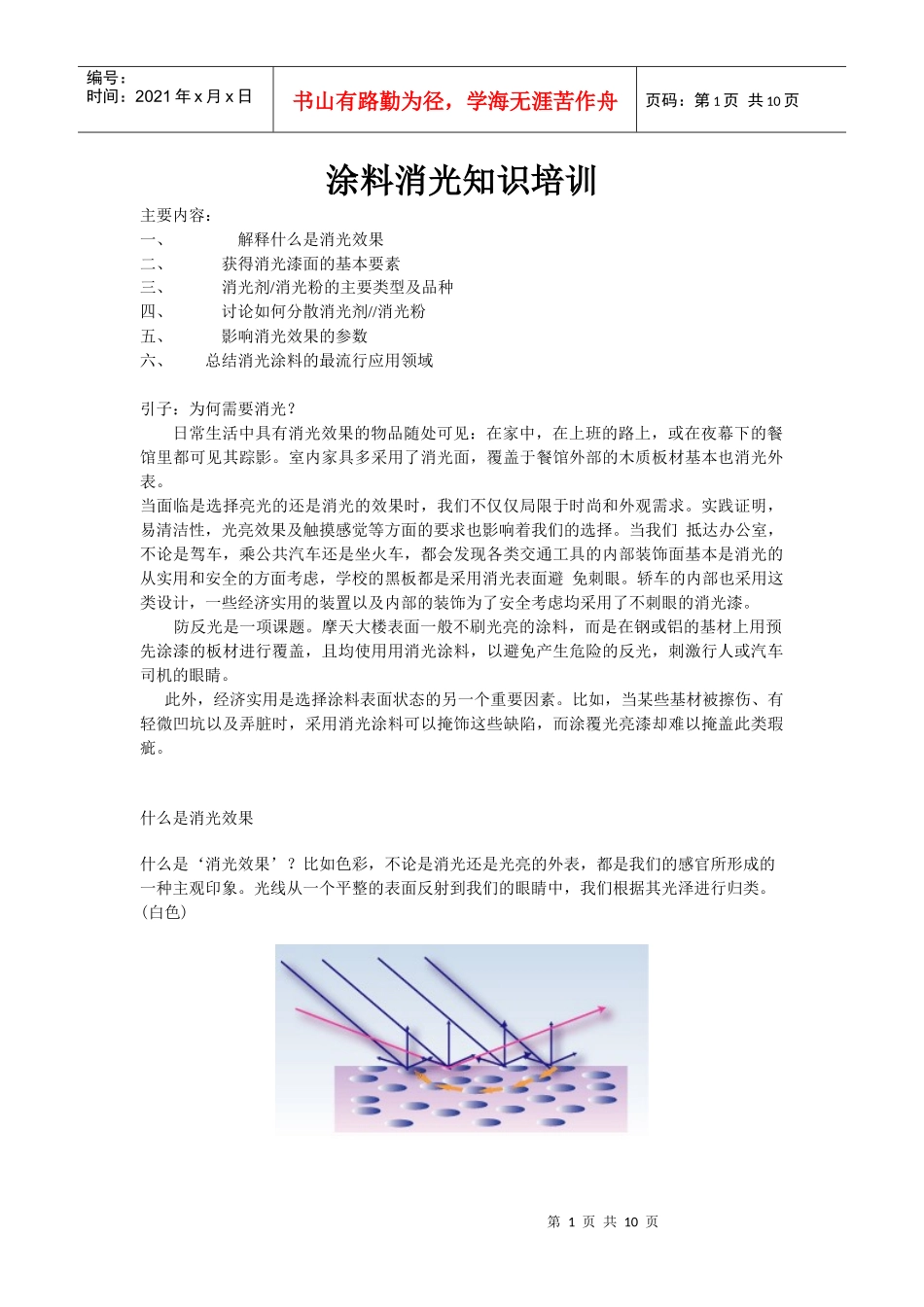 涂料消光知识培训_第1页