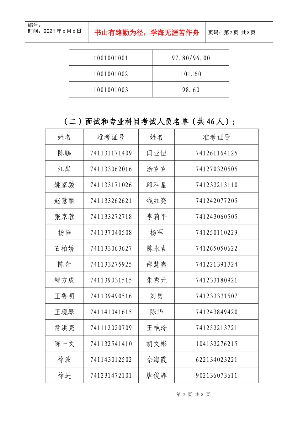 浙江保监局XXXX年度考试录用工作人员_第2页