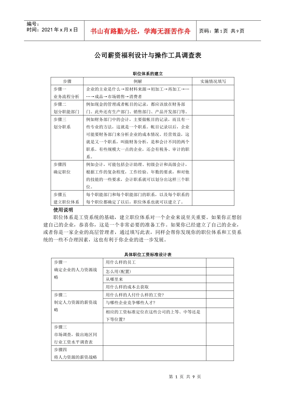 薪资福利操作工具模板_第1页