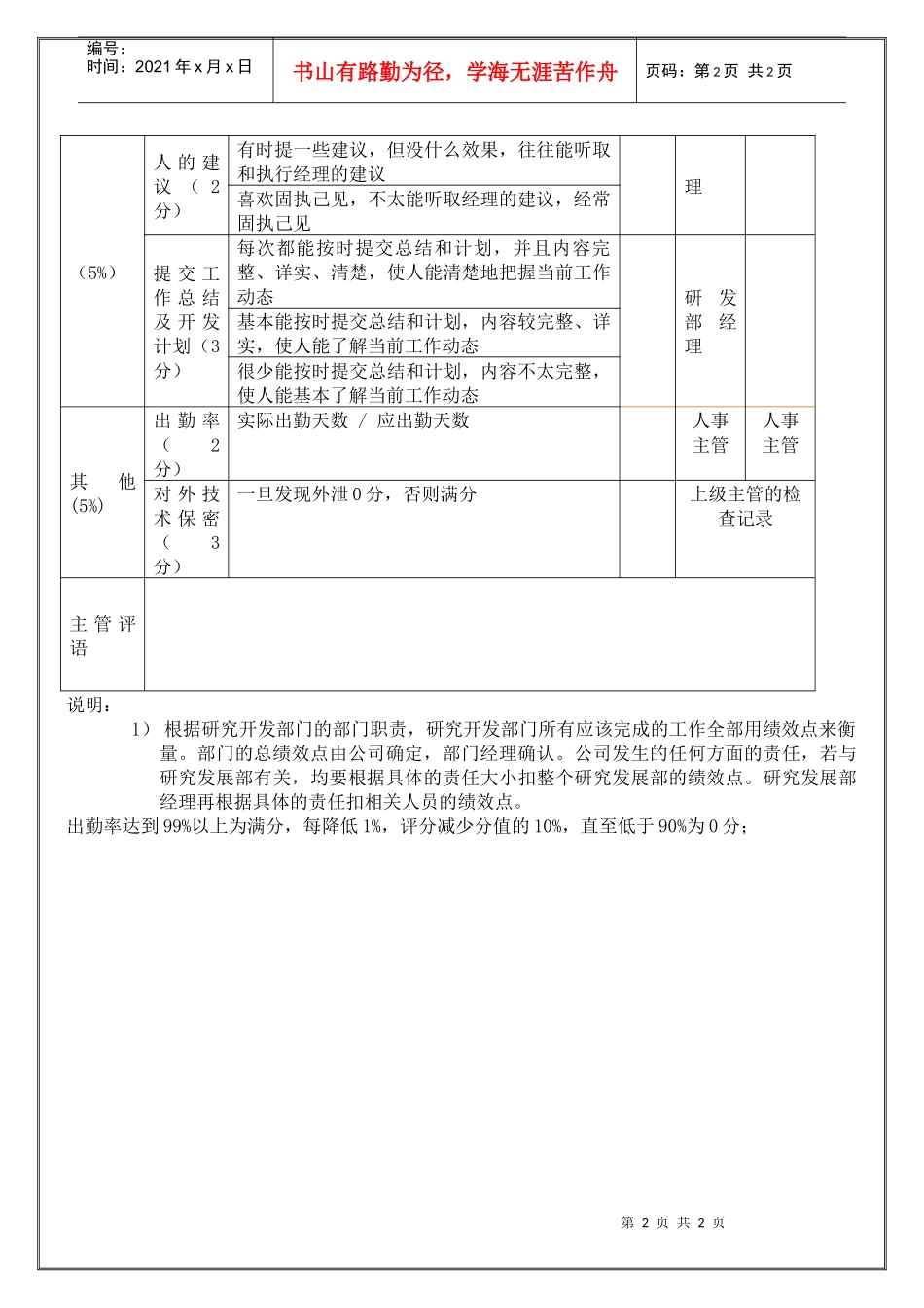 研究发展部-电工、电子类产品硬件开发工程师（年度考核）表_第2页