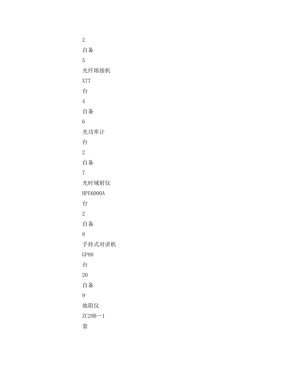 《安全管理资料》之光缆线路施工组织设计 _第3页
