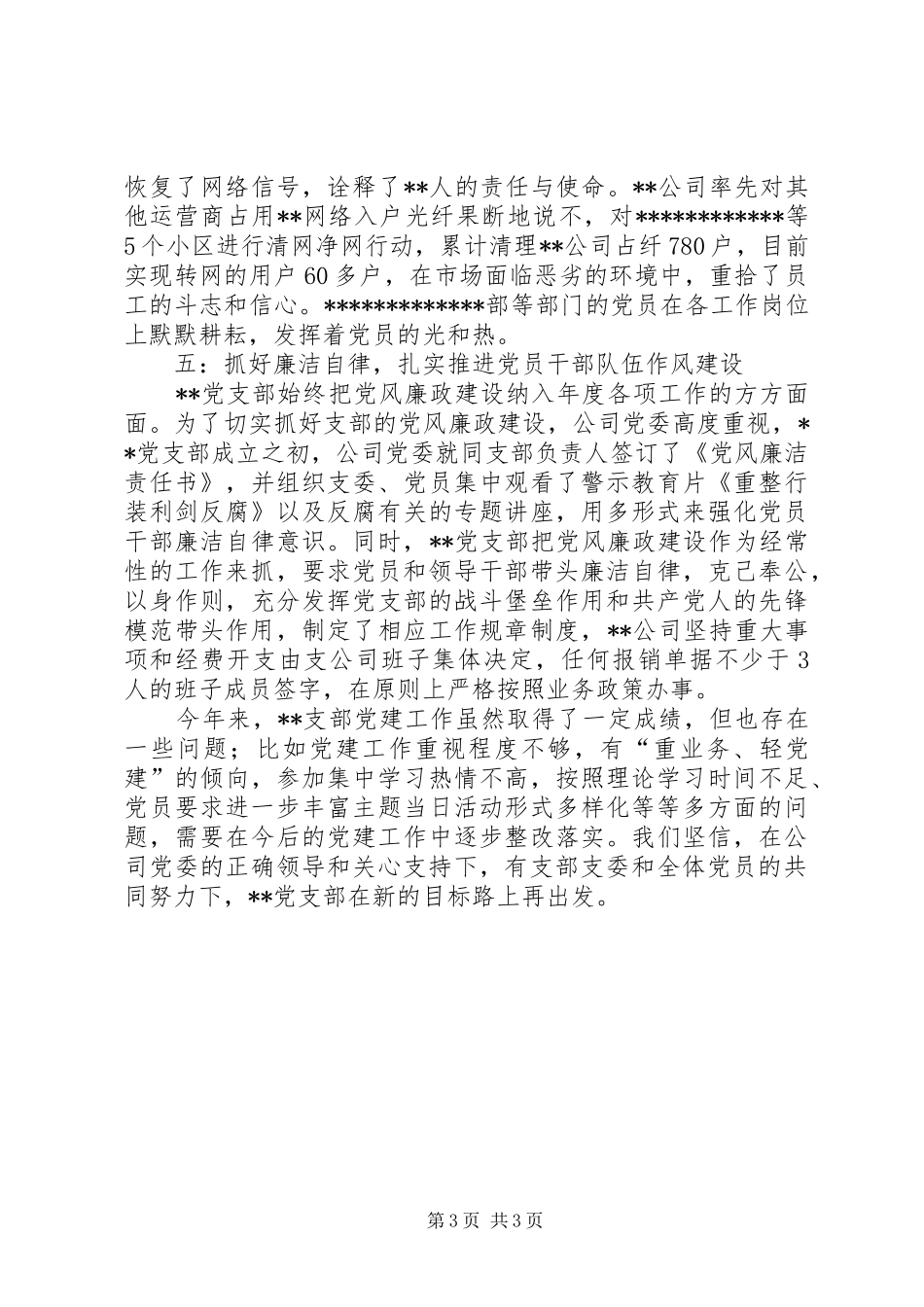 分公司党支部工作总结_第3页