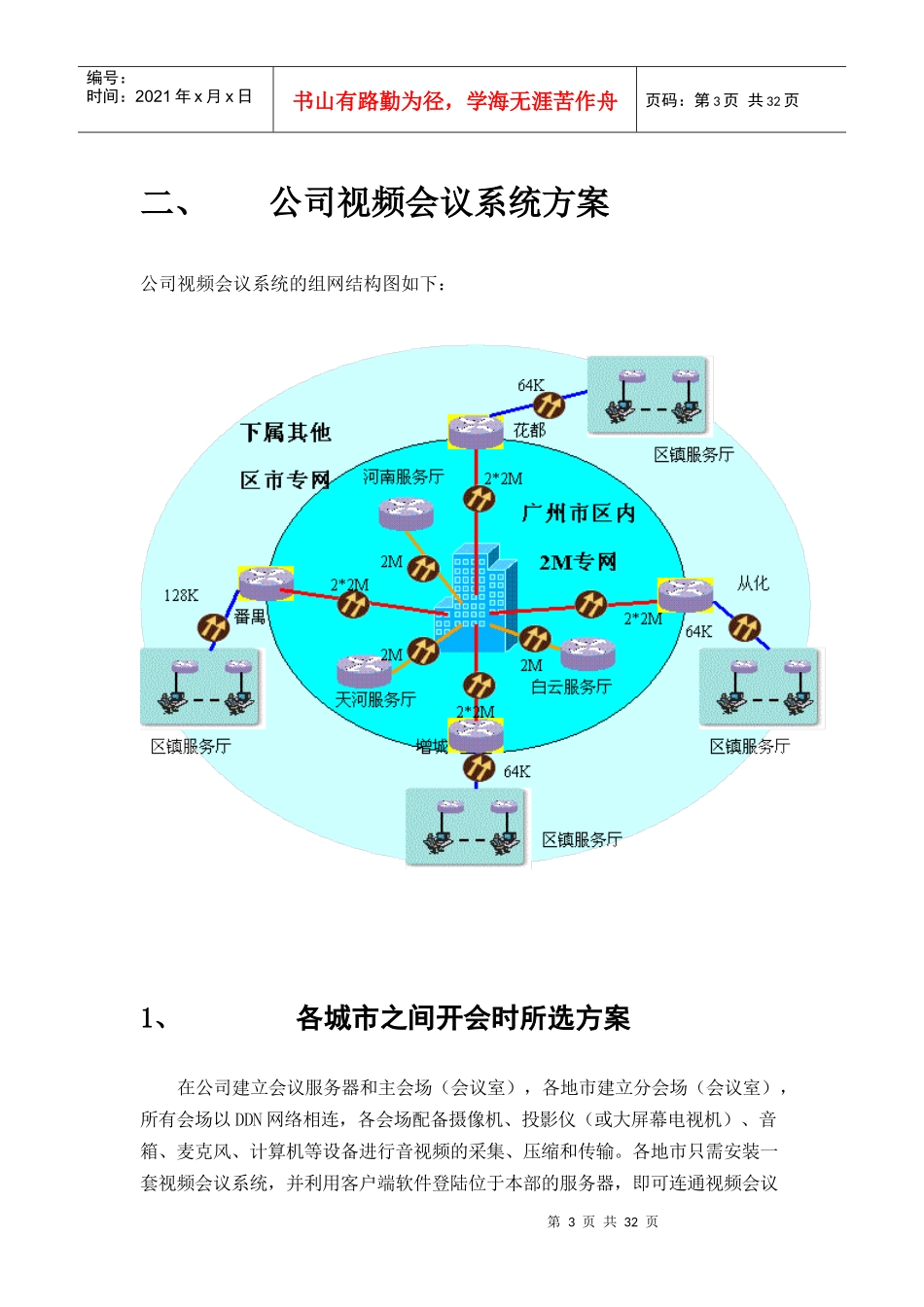 广州某公司软件式视频会议设计方案_第3页