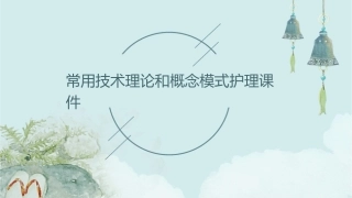 常用技术理论和概念模式护理课件