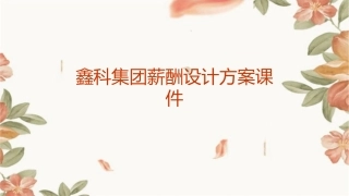 鑫科集团薪酬设计方案课件