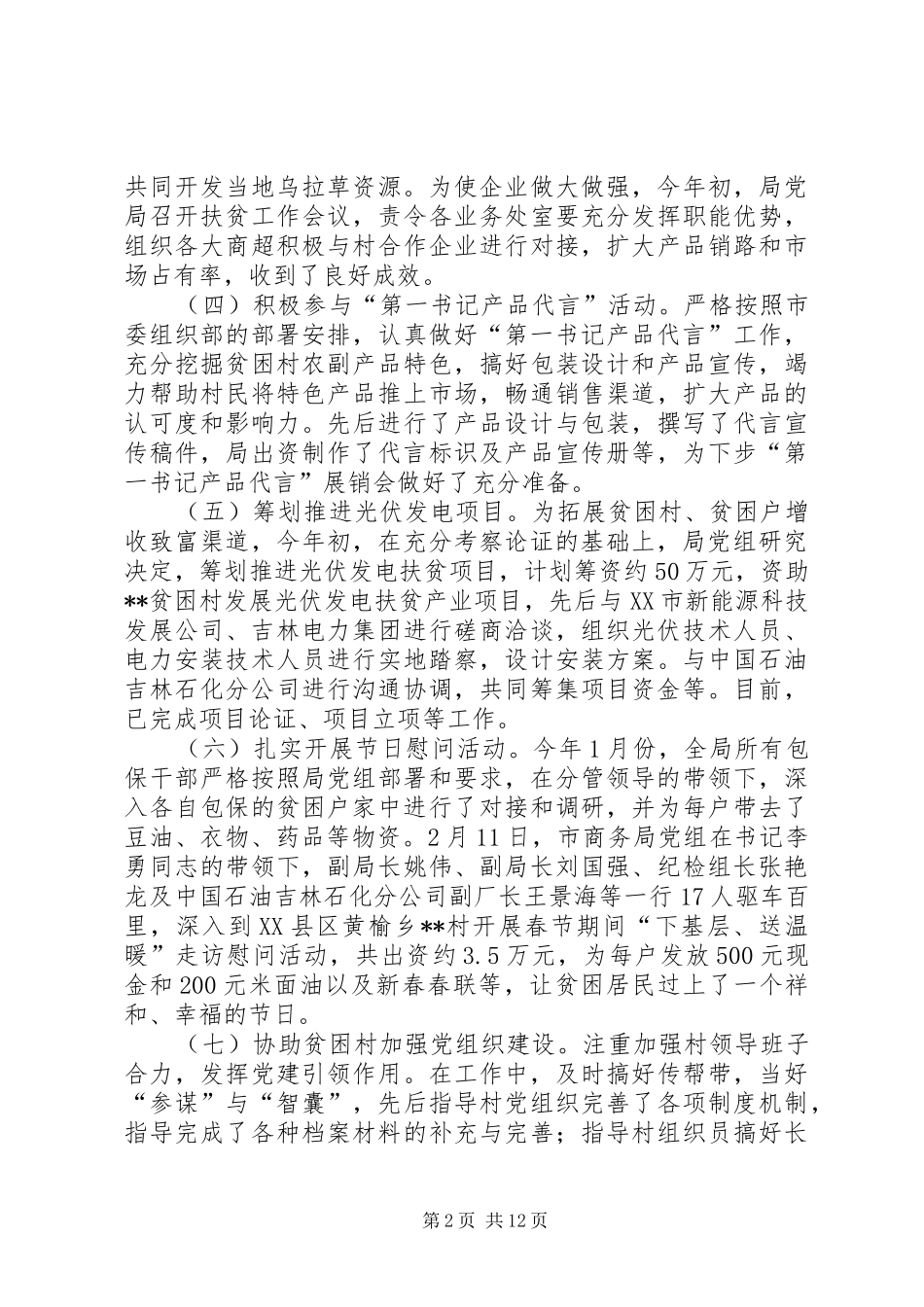 扶贫工作半年总结（四篇）_第2页