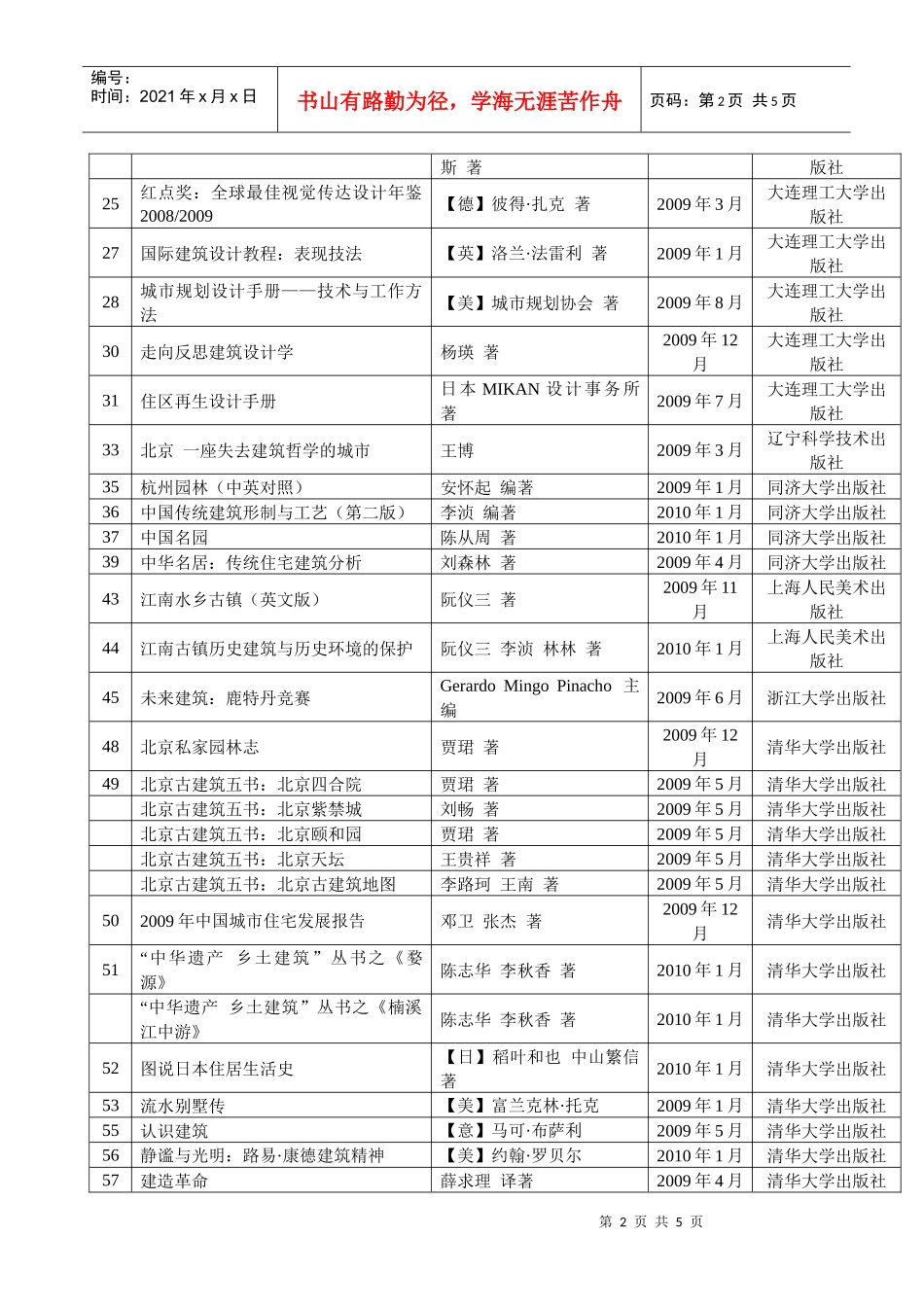 第三届中国建筑图书奖推荐书目-中国图书馆学会_第2页
