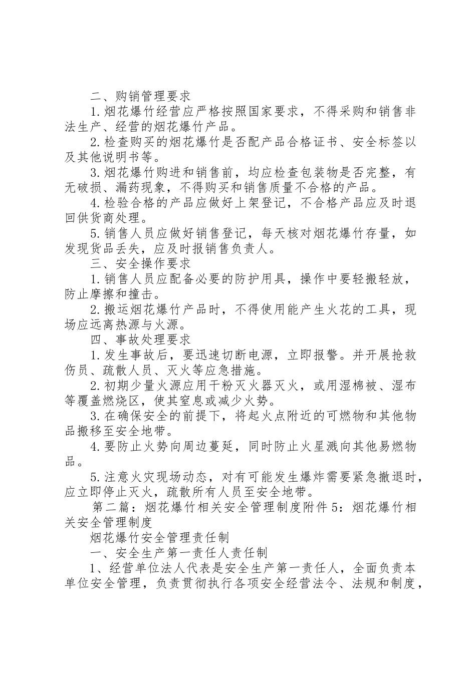 烟花爆竹相关安全管理规章制度 _第3页