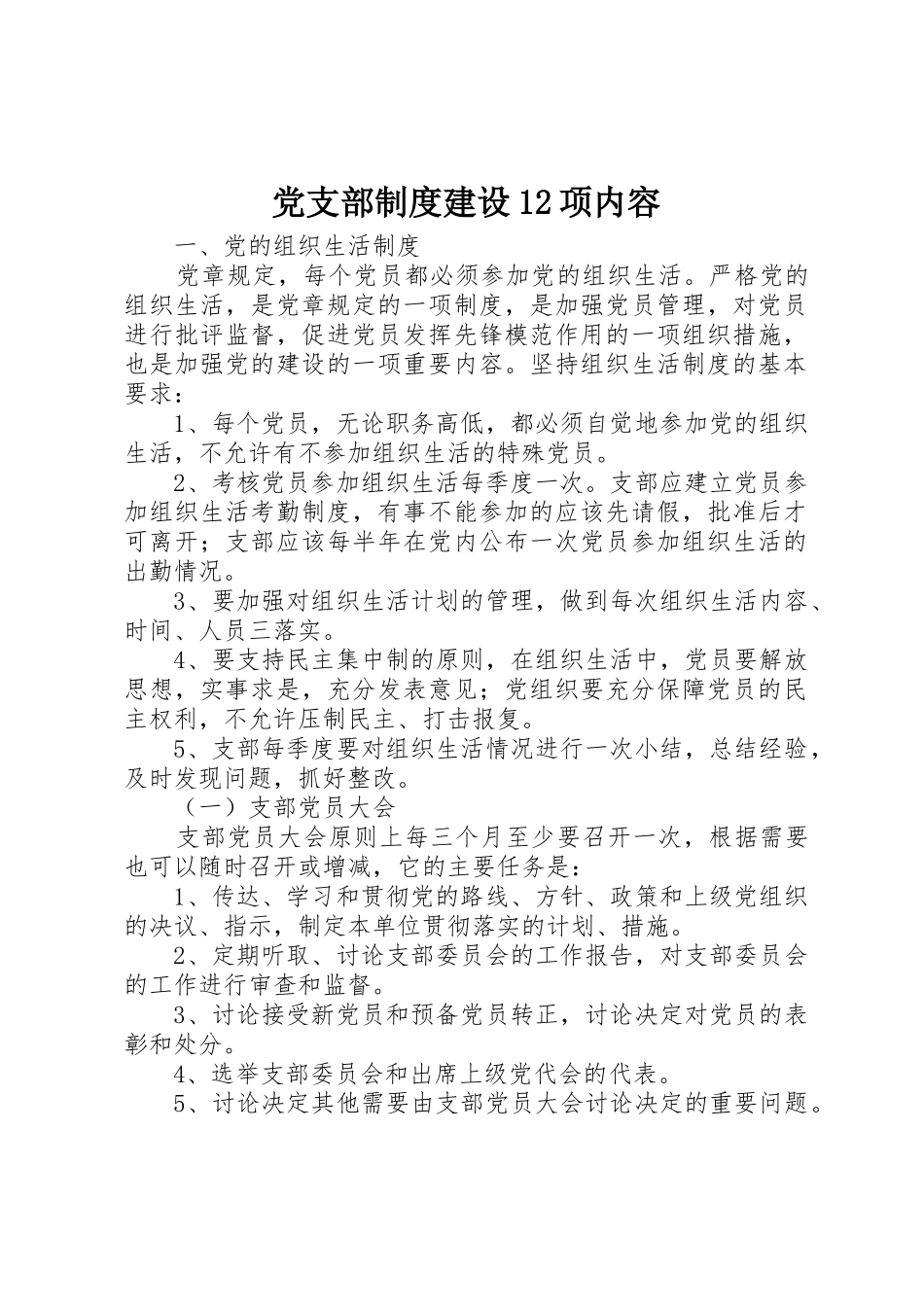 党支部规章制度建设项内容_第1页