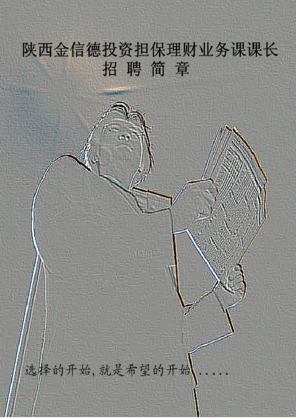 陕西金信德投资担保理财业务课课长招聘章程_第1页