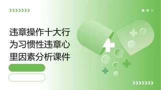 违章操作十大行为习惯性违章心里因素分析课件