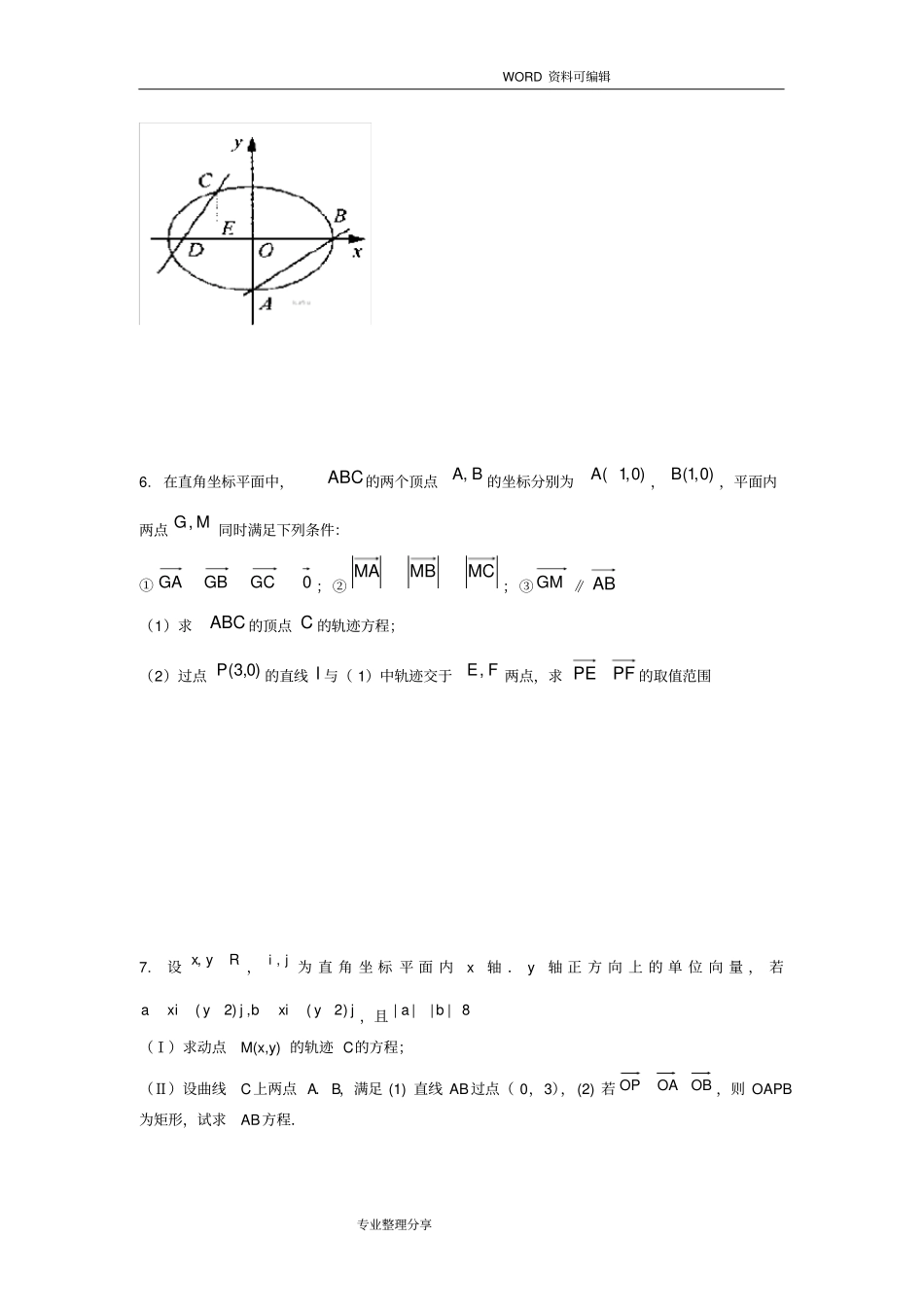 全国卷高考数学圆锥曲线大题集大全doc资料_第3页