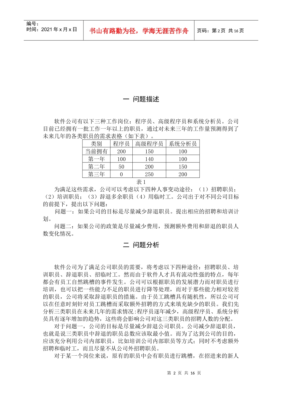 软件公司人力资源规划的数学模型_第3页