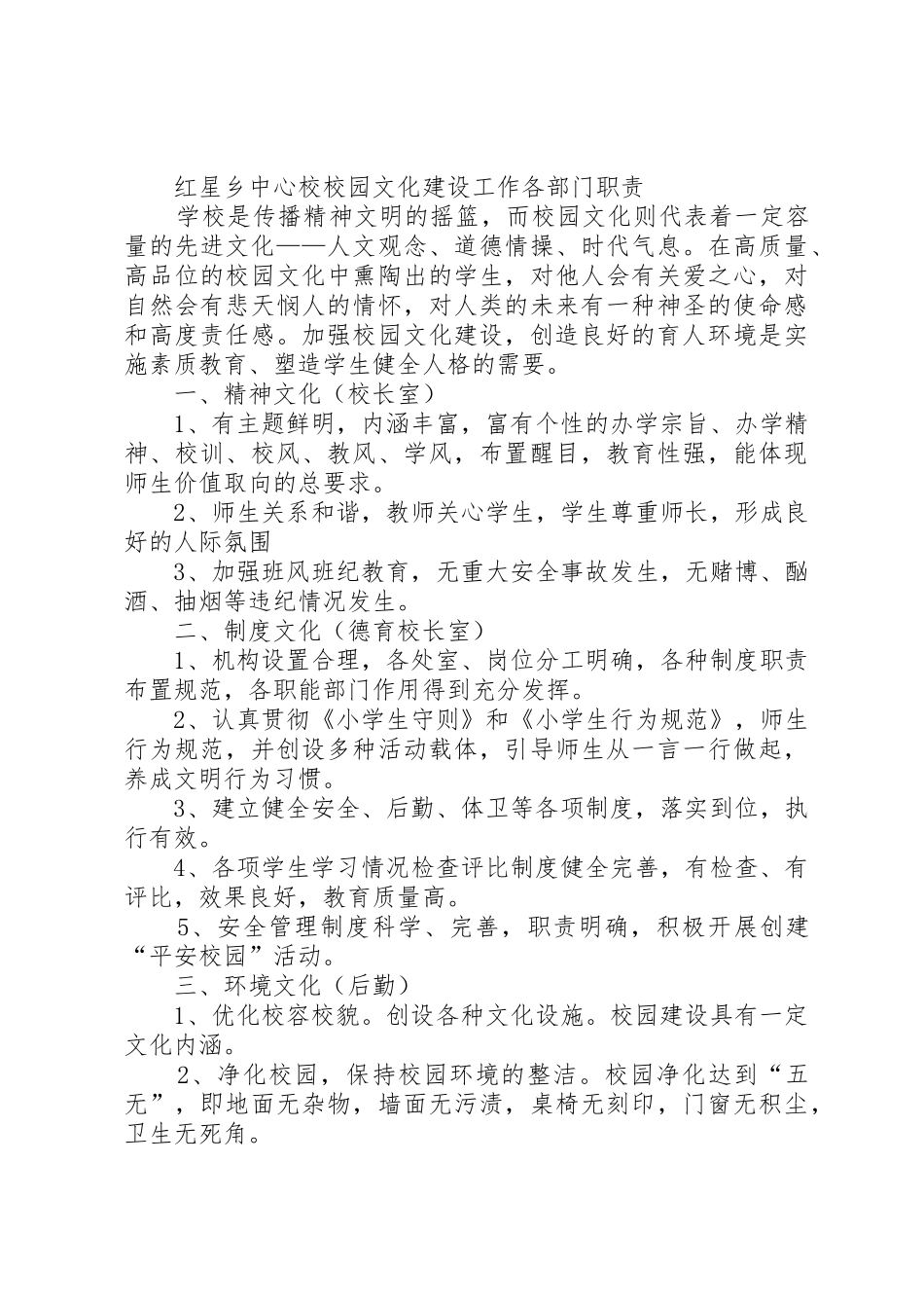 校园文化建设工作人员职责要求5篇_1_第3页