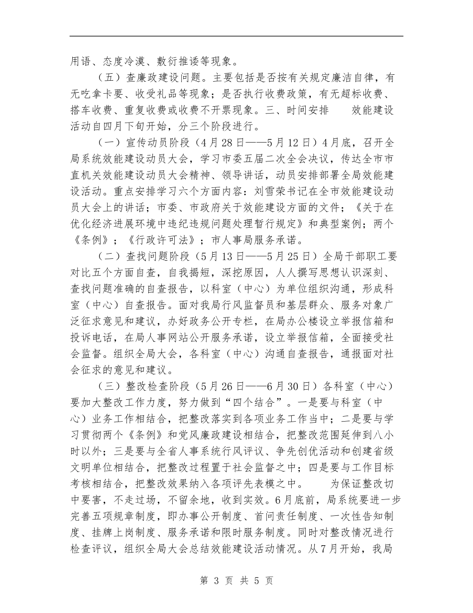 市人事局效能建设活动实施方案_第3页