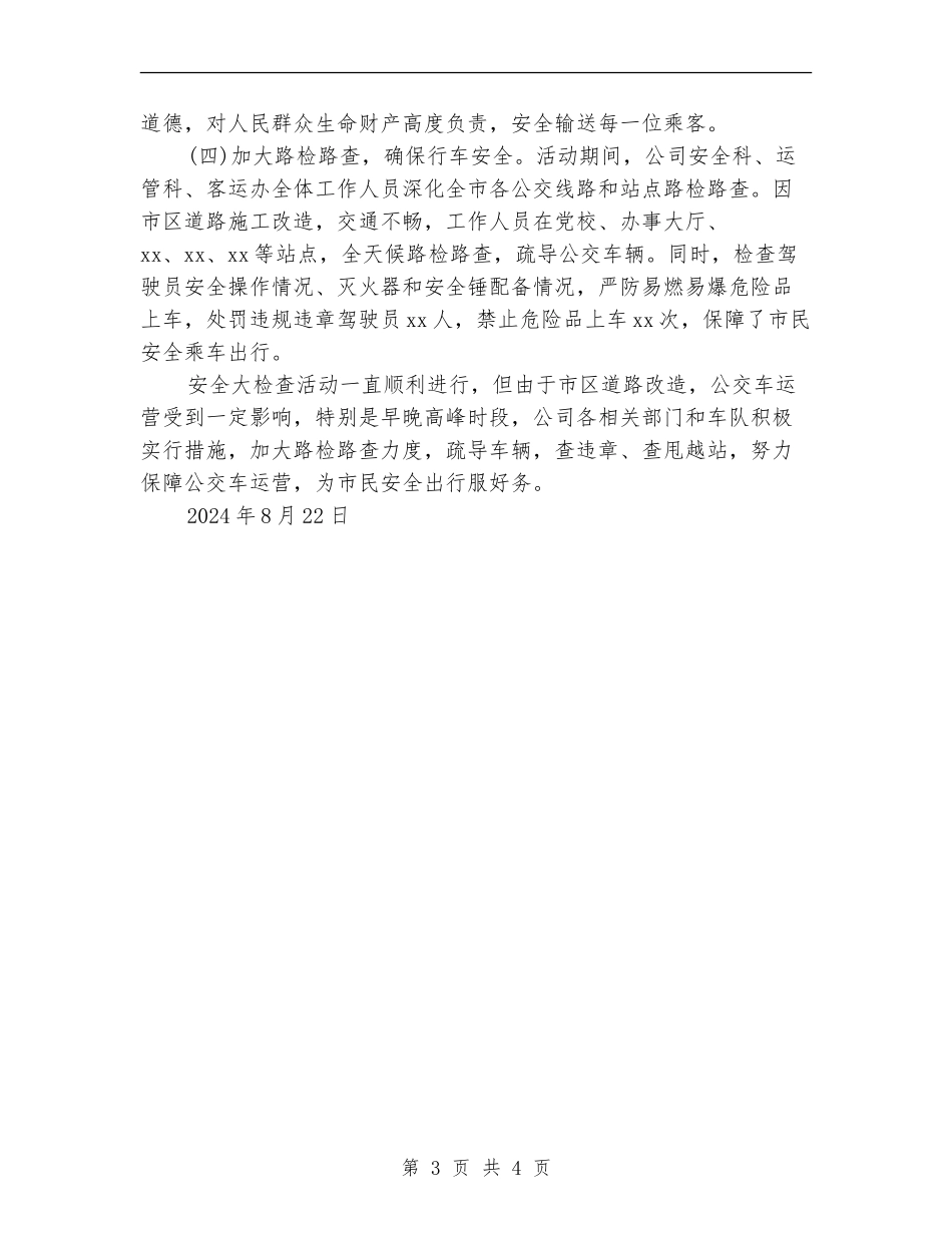 公交公司安全大检查活动总结_第3页