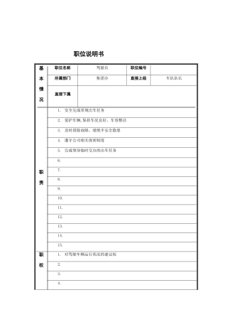 江动股份-驾驶员职务说明书