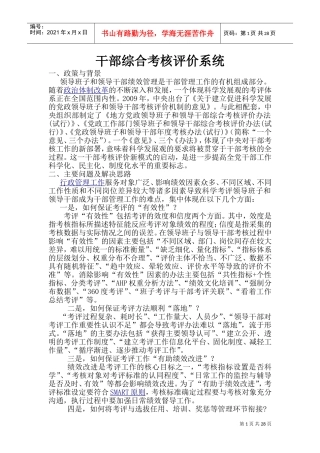 领导干部综合考核评价系统(DOC36页)
