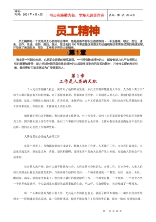 职业道德准则《员工精神》