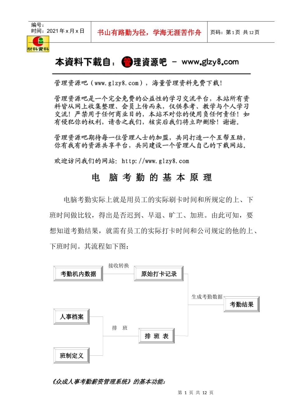 考勤的基本原理_第1页