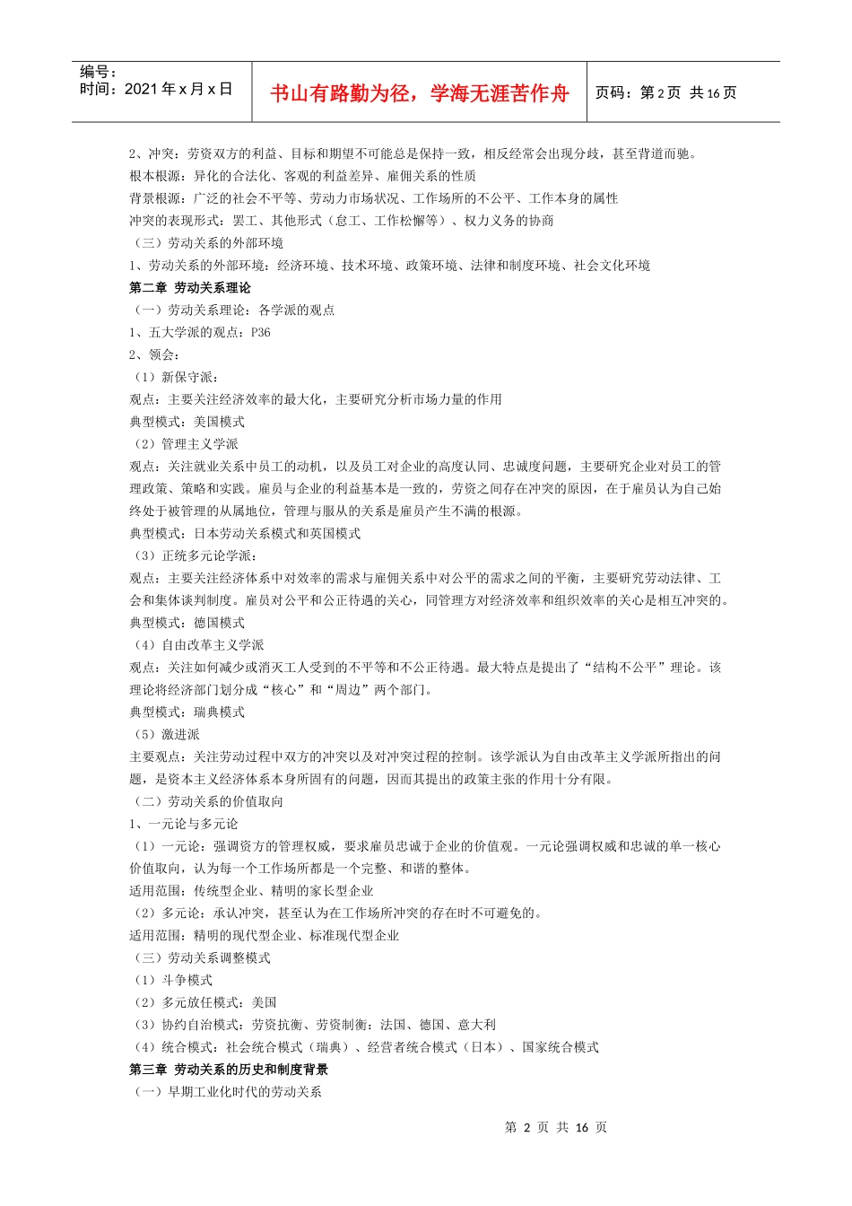 江苏省自学考试之劳动关系学_第2页