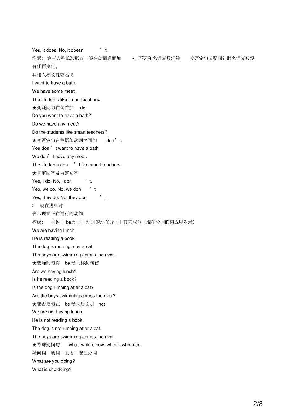 (完整word版)新概念英语第一册全部语法_第2页