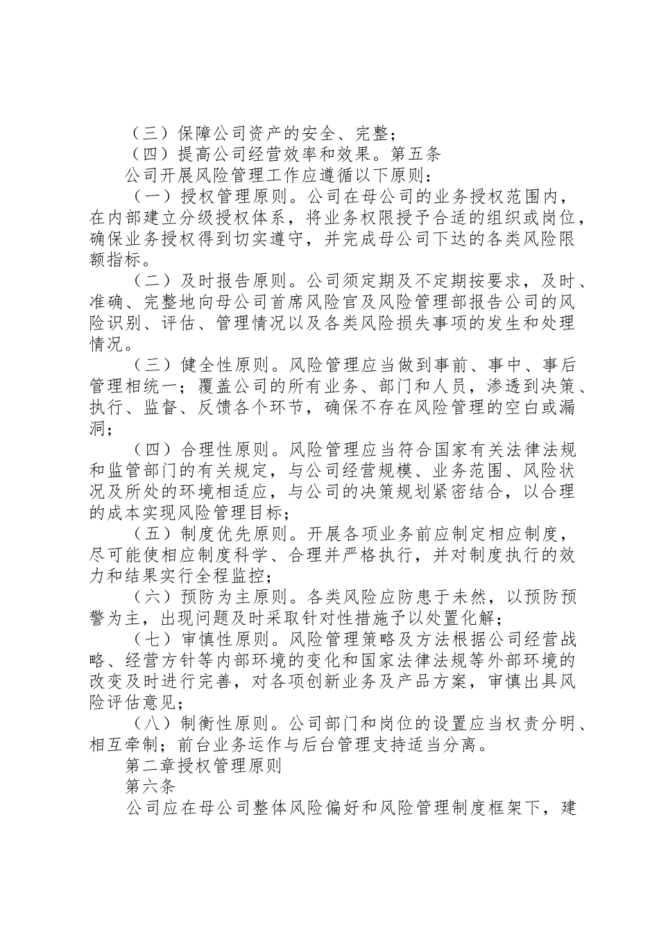 公司风险管理规章制度细则_第2页