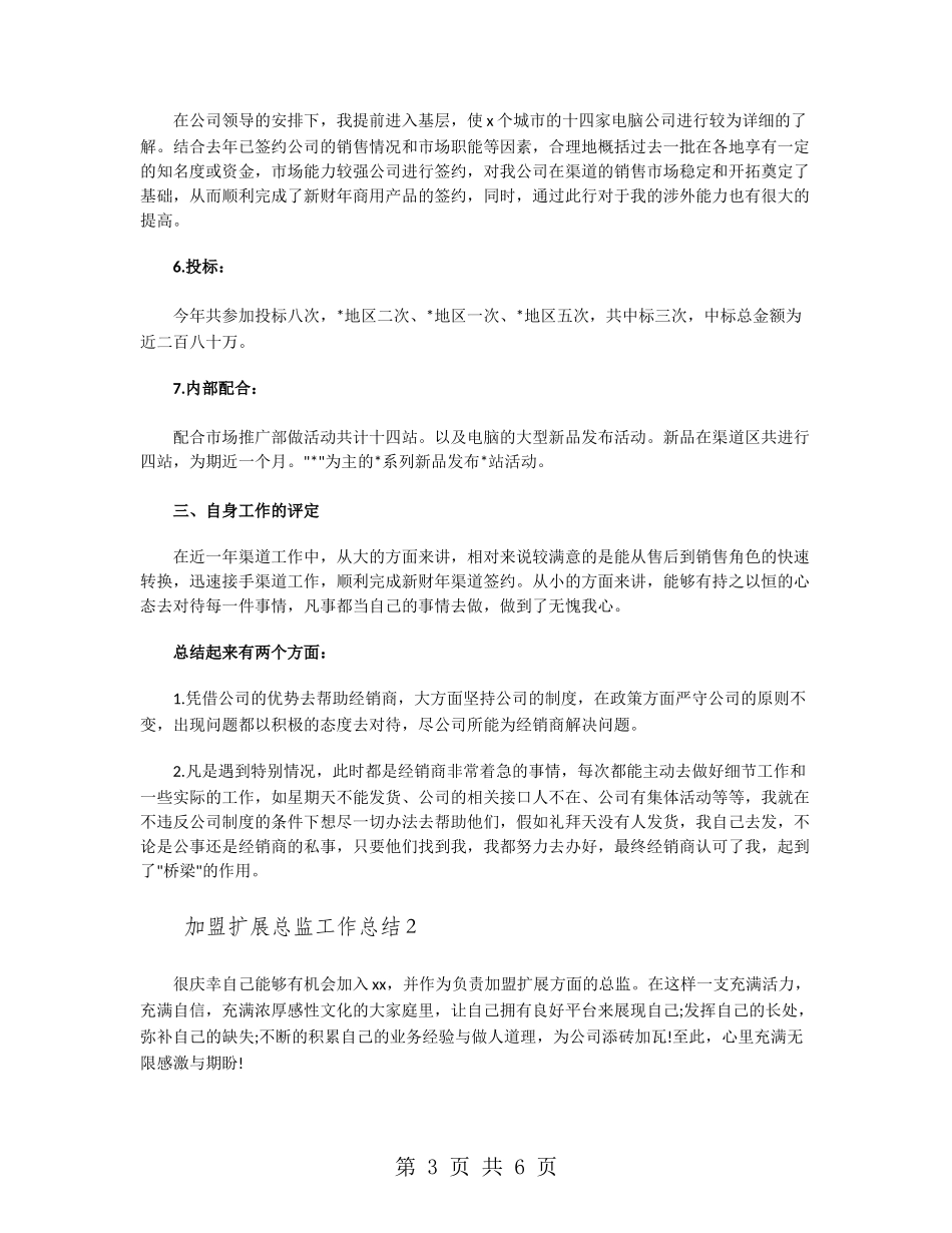 加盟扩展总监工作总结_第3页