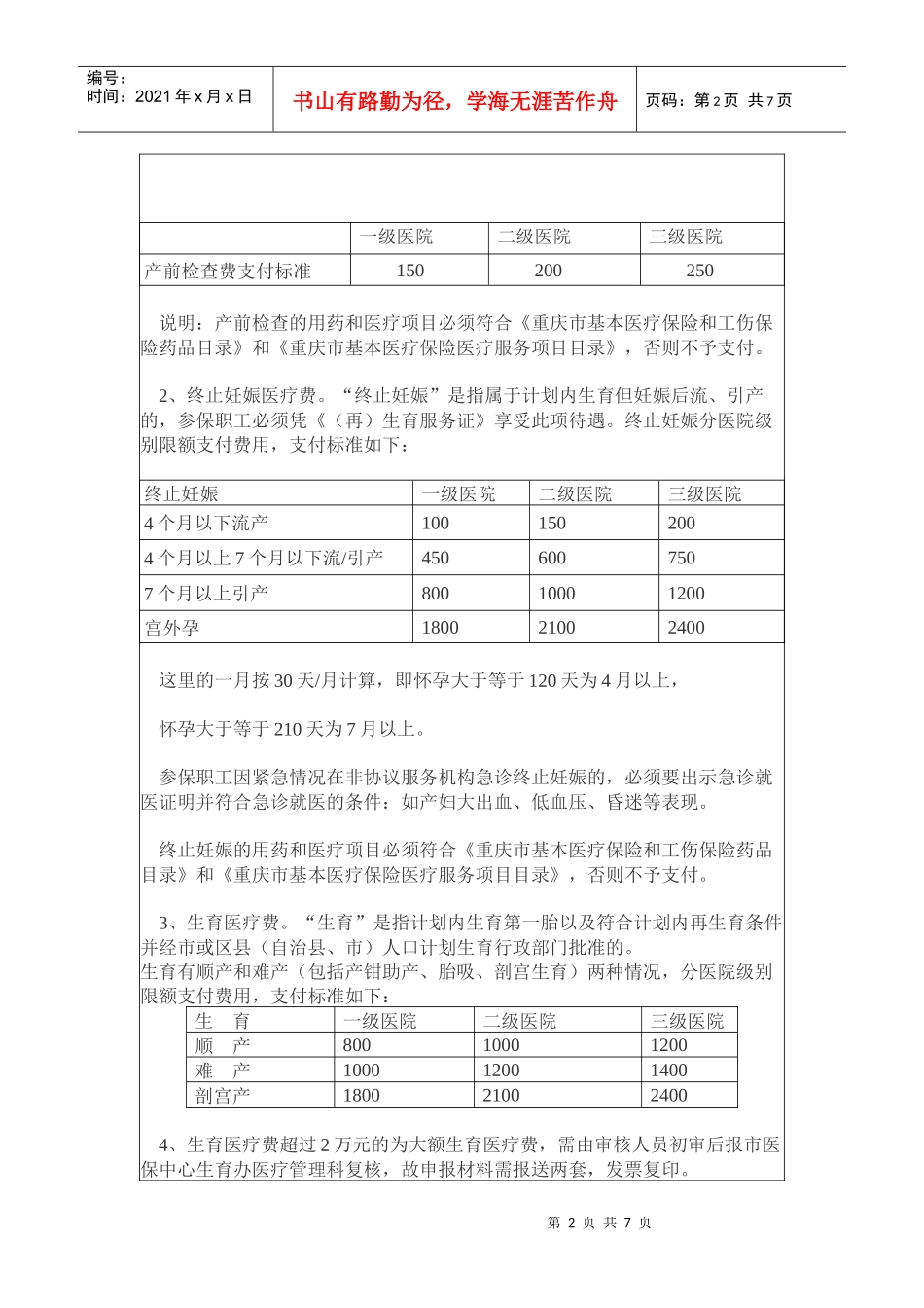 生育相关事项办事指南《生育保险待遇申报及审核流程》XXXX531_第2页
