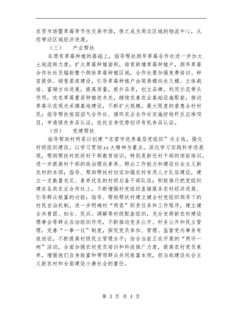 2024年农村帮扶工作队工作计划范文_第3页